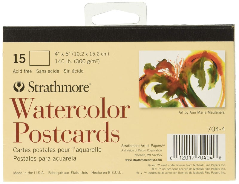 Strathmore Strathmore Blank Watercolor Postcards pad of 15 Package May Vary 4