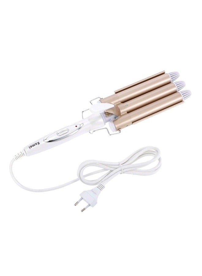 Generic 3 Barrel Curling Iron Hair Crimper, Professional Hair Curling Wand with Two Temperature Control,Fast Heating Portable Crimpers for Waving Hair  - Image 1
