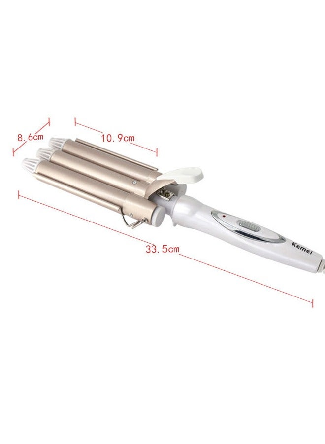 Generic 3 Barrel Curling Iron Hair Crimper, Professional Hair Curling Wand with Two Temperature Control,Fast Heating Portable Crimpers for Waving Hair  - Image 3