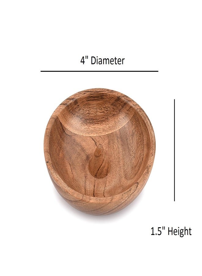 EDHAS Jewelry Trays Acacia Wood for Rings Earrings Bracelets Necklace Holder Organizer Elegant Presentation of Your Finest Pieces (4" x 4" x 1.5") - Image 4
