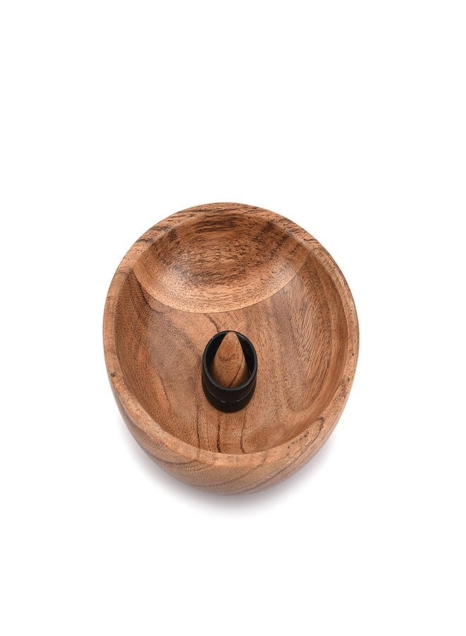 EDHAS Jewelry Trays Acacia Wood for Rings Earrings Bracelets Necklace Holder Organizer Elegant Presentation of Your Finest Pieces (4" x 4" x 1.5") - Image 2