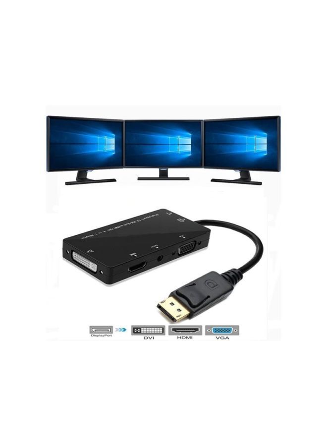 NIBEMINENT Large DisplayPort To HDMI/VGA/DVI Audio Synchronous Display Converter Black - Image 4
