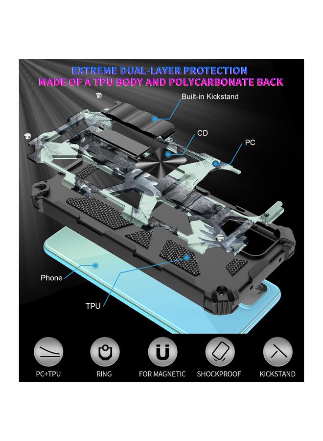 اس-توب جراب لهاتف Samsung Galaxy A71 5G، جراب واقٍ مغناطيسي مقاوم للصدمات مصنوع من مادة TPU + PC مع حامل - Image 3