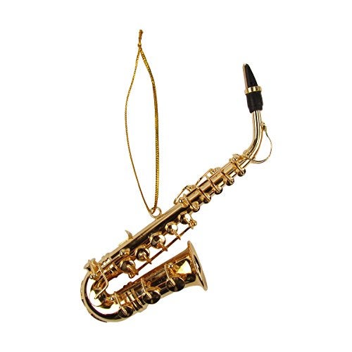 Treasure Gurus Miniature Saxophone Realistic Musical Instrument Ornament - Image 1