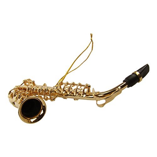 Treasure Gurus Miniature Saxophone Realistic Musical Instrument Ornament - Image 3