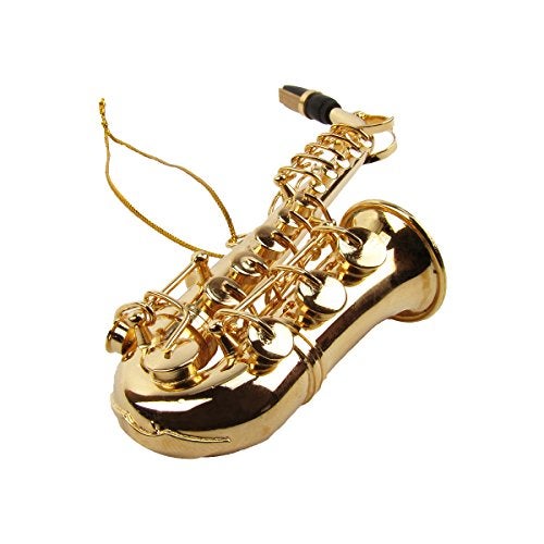 Treasure Gurus Miniature Saxophone Realistic Musical Instrument Ornament - Image 2