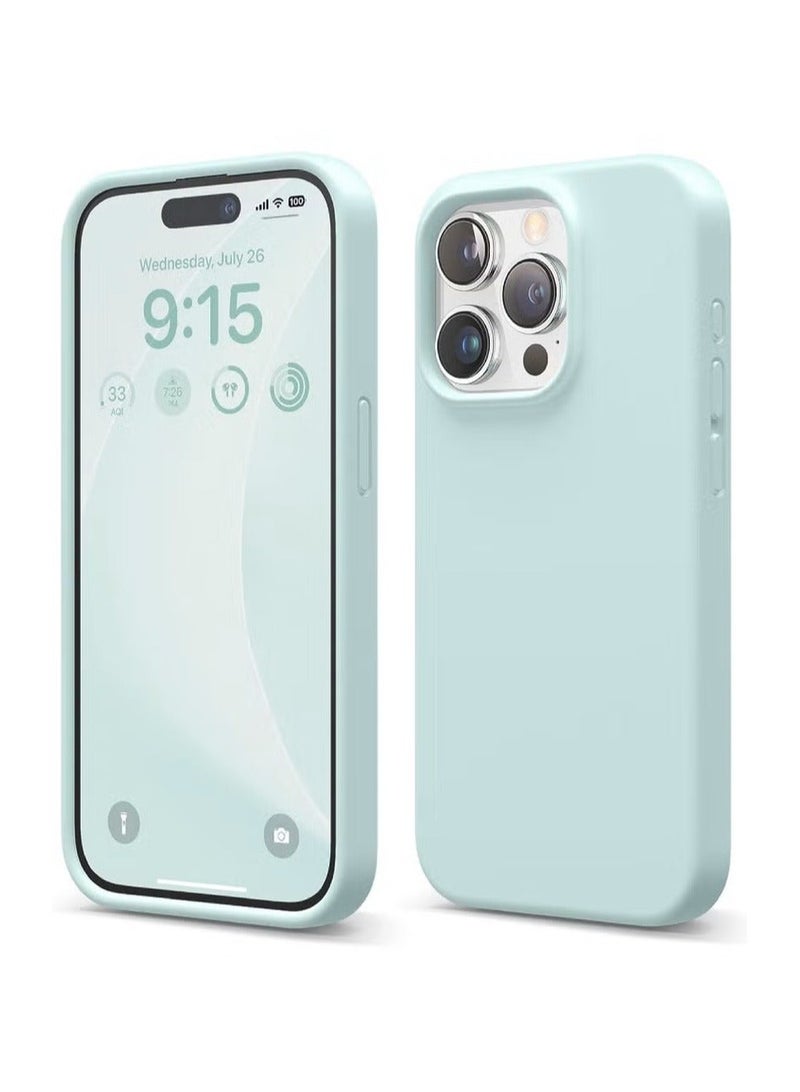 general MARGOUN Premium Liquid Silicone Case for iPhone 15 Pro Max, Pastel Green – Anti-Fingerprint, Soft-Touch Protective Cover with Full Camera Guard - Image 1