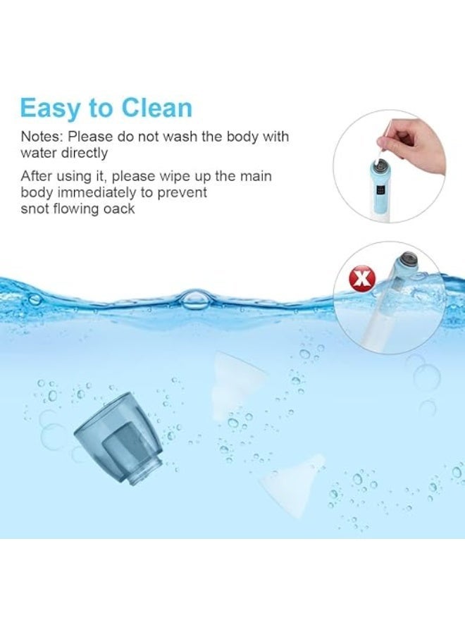 Electric nasal aspirator for babies and children – Safe nasal cleaner for infants and children, with 2 silicone heads, 6 adjustable suction levels, rechargeable - Image 3