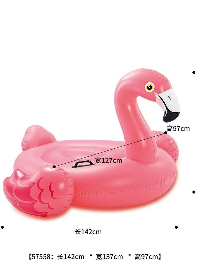 DURKU Inflatable Unicorn Flamingo Pool Floats, Large Beach Floaties Pool Tubes with Fast Valves, Large Beach Floaties Pool Tubes with Fast Valves for Adults & Kid - Image 2