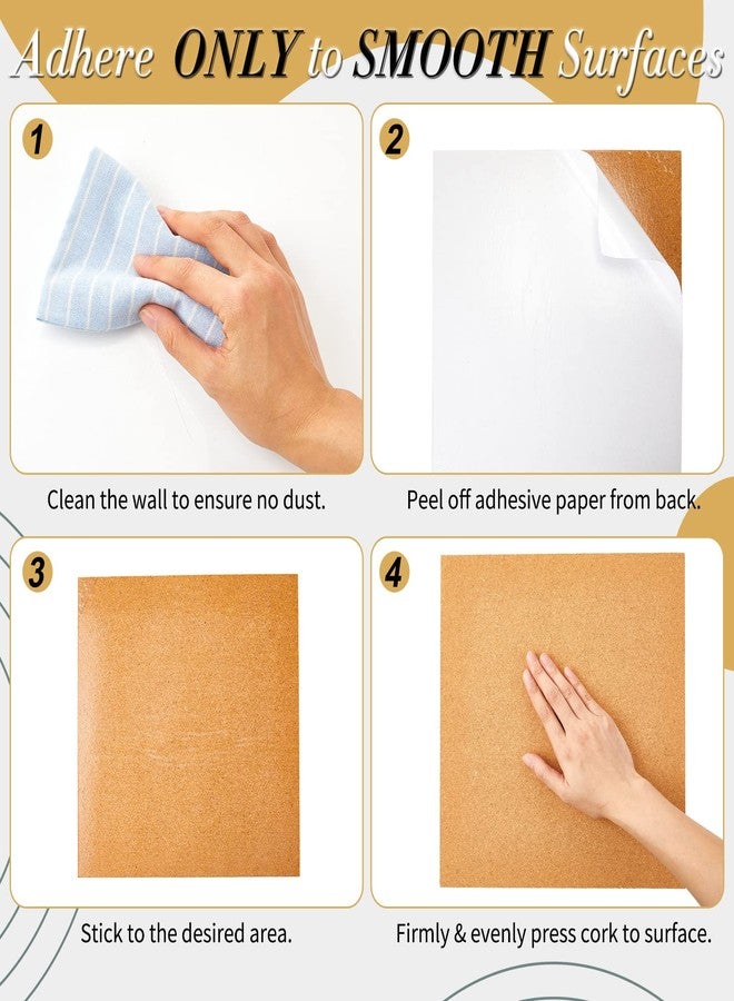 Reginary 19 Cork Board Tiles 12 x 12 in 0.5 in Thick Square Bulletin Boards Cork Tiles Bulk with Push Pins Mini Natural Self Adhesive Backing Corkboards for Wall Home Office Floor DIY(14 Pcs) - Image 3