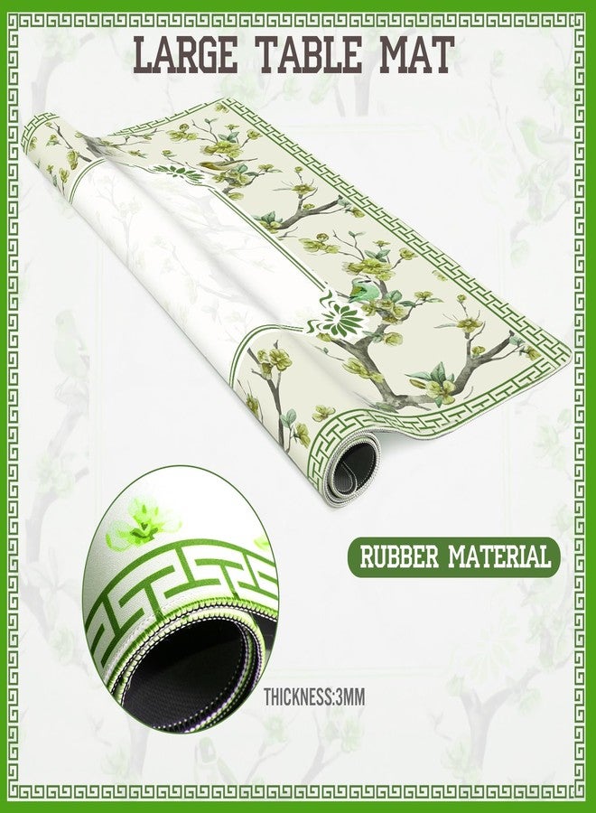 snaxuda Chinoiserie Mahjong Mat with Carrying Bag 31.5" x 31.5" Green Rubber Anti Slip and Noise Reduction Multi Purpose Game Table Cover for Card, Board Tile Games - Image 5