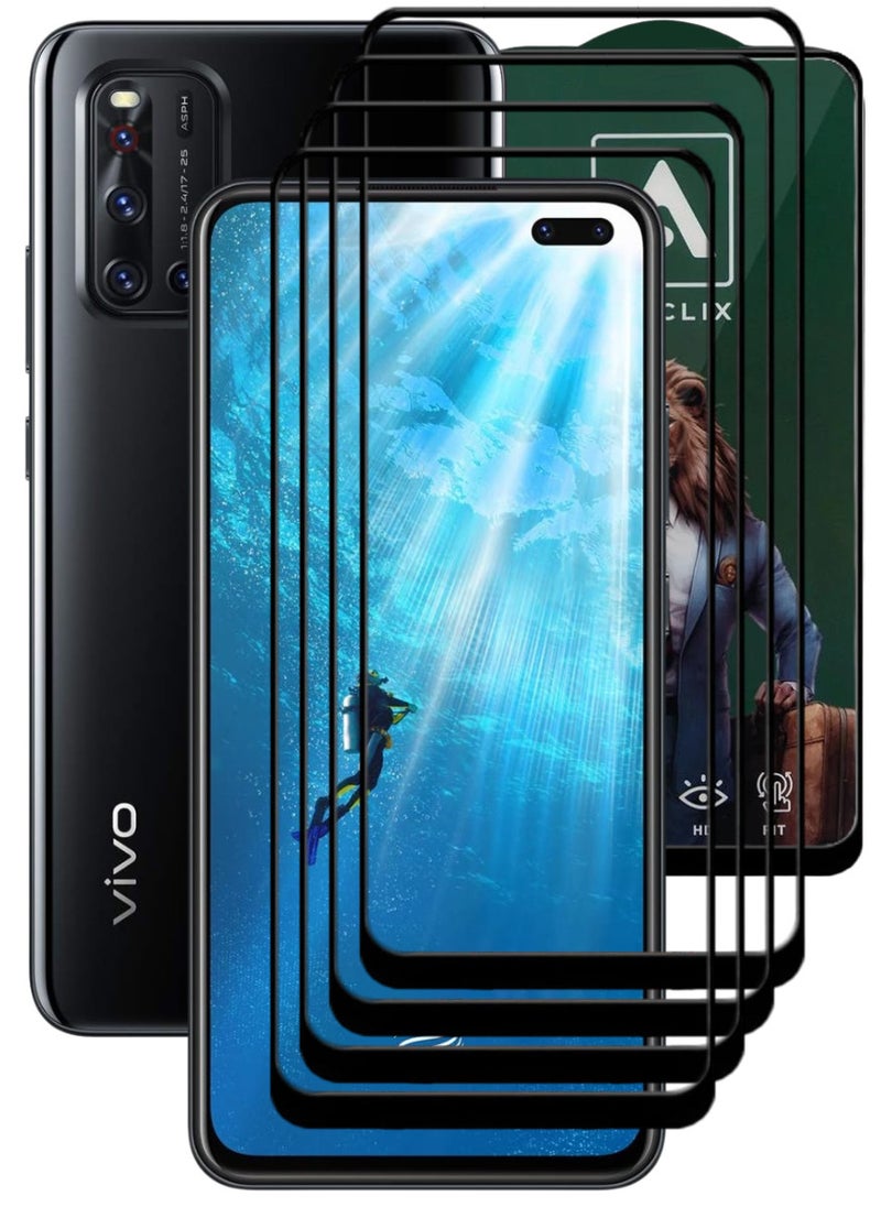 ACLIX 5 Pieces Antistatic ESD Dustproof Premium Quality High Definition Tempered Glass Screen Protector Designed For vivo V19 - Image 1