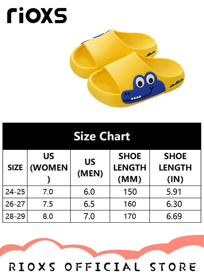RIOXS - Kids Cartoon Slippers, Open Toe House Shoes, Anti-Slip Outdoor Beach Slippers, Cushioned Thick Sole Cute Cartoon Shower Slippers, Perfect for All Seasons and Occasions - Image 1