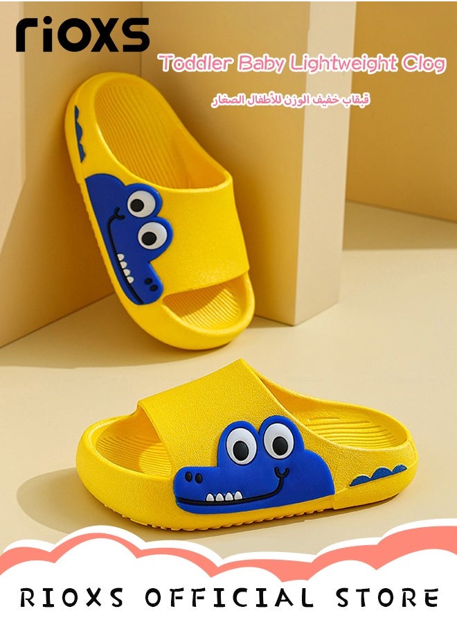 RIOXS - Kids Cartoon Slippers, Open Toe House Shoes, Anti-Slip Outdoor Beach Slippers, Cushioned Thick Sole Cute Cartoon Shower Slippers, Perfect for All Seasons and Occasions - Image 1