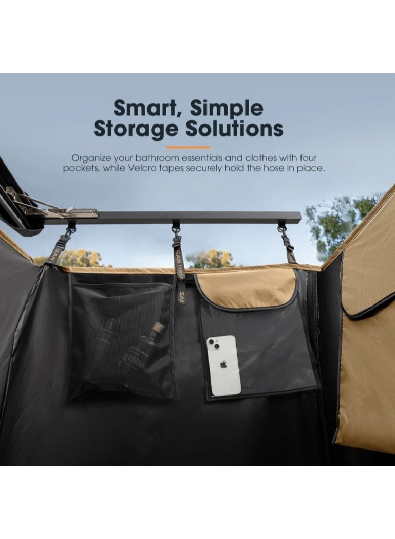 SAN HIMA Camping Shower Tent Ensuite Change Room Awning Fold-Out Instant - Image 3
