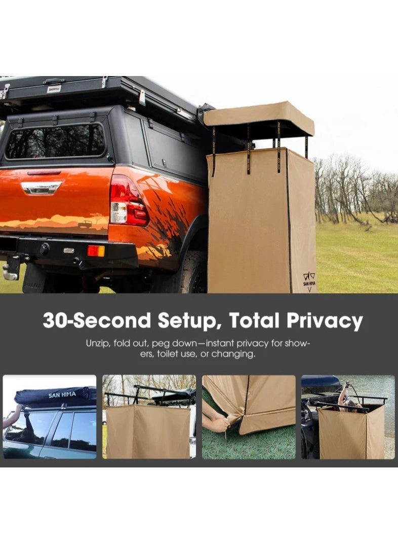 SAN HIMA Camping Shower Tent Ensuite Change Room Awning Fold-Out Instant - Image 5