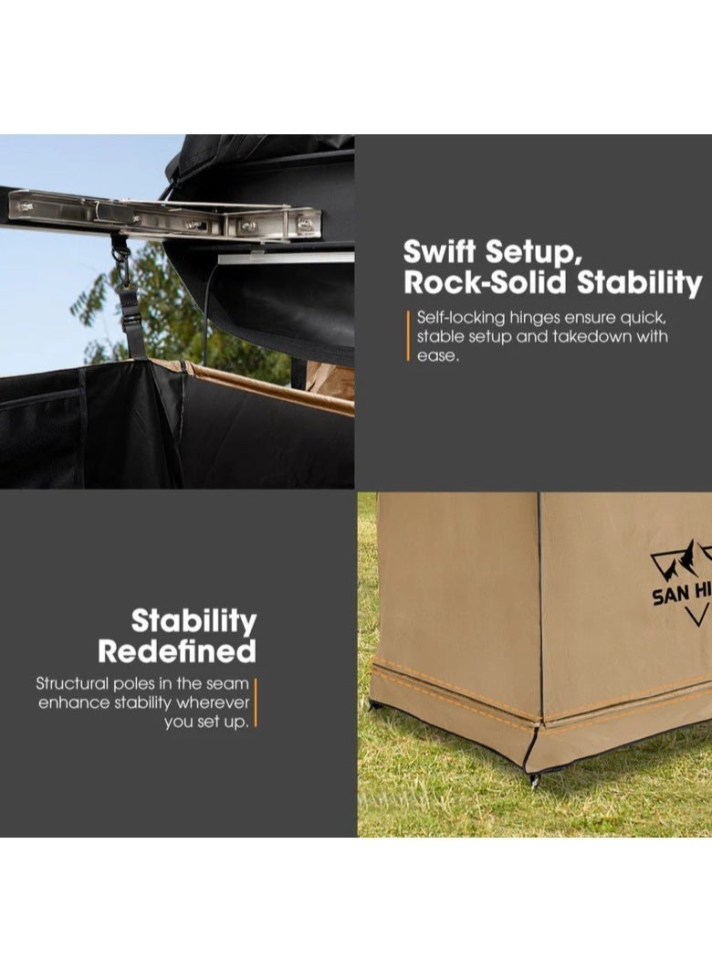 SAN HIMA Camping Shower Tent Ensuite Change Room Awning Fold-Out Instant - Image 4