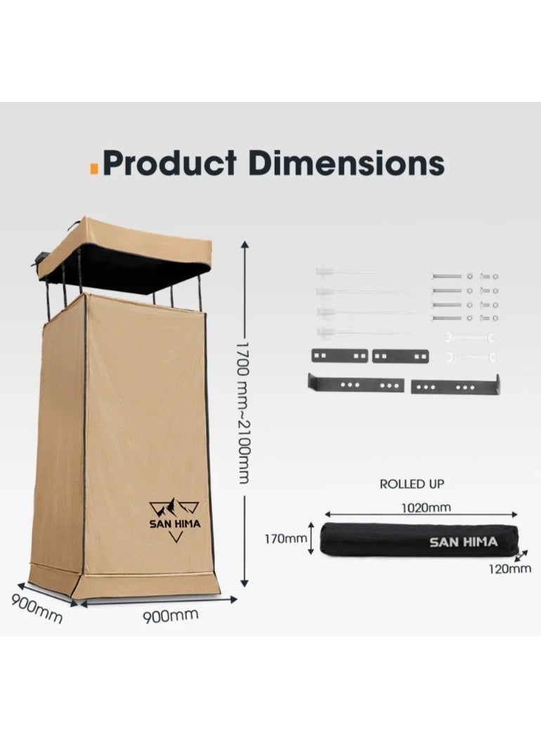 SAN HIMA Camping Shower Tent Ensuite Change Room Awning Fold-Out Instant - Image 2