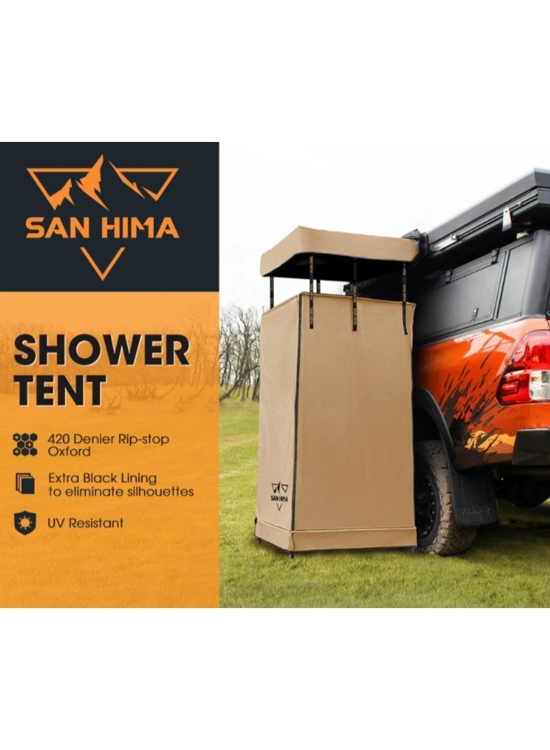 SAN HIMA Camping Shower Tent Ensuite Change Room Awning Fold-Out Instant - Image 1