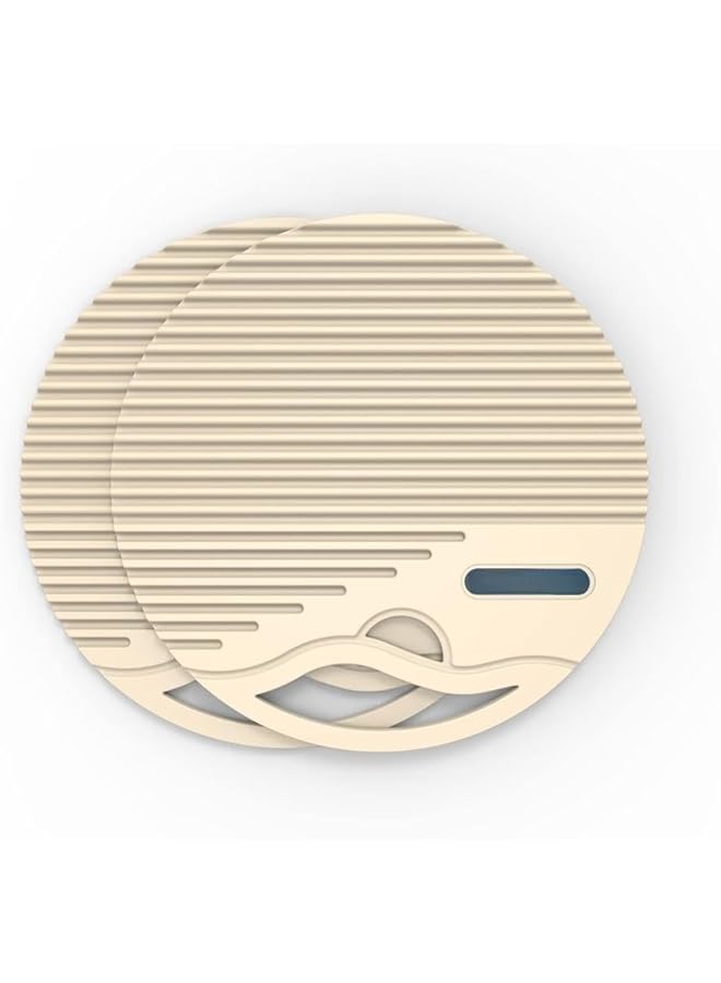 كاست ويف سجادات ثلاثية من السيليكون، قطعتان دائريتان غير لاصقة ومقاومة للحرارة، وسادات ساخنة لأسطح المطبخ المصنوعة من الكوارتز، وحاملات أواني متعددة الأغراض غير قابلة للانزلاق، وحاملات أواني للأطباق الساخنة، وقواعد الطاولة - Image 1