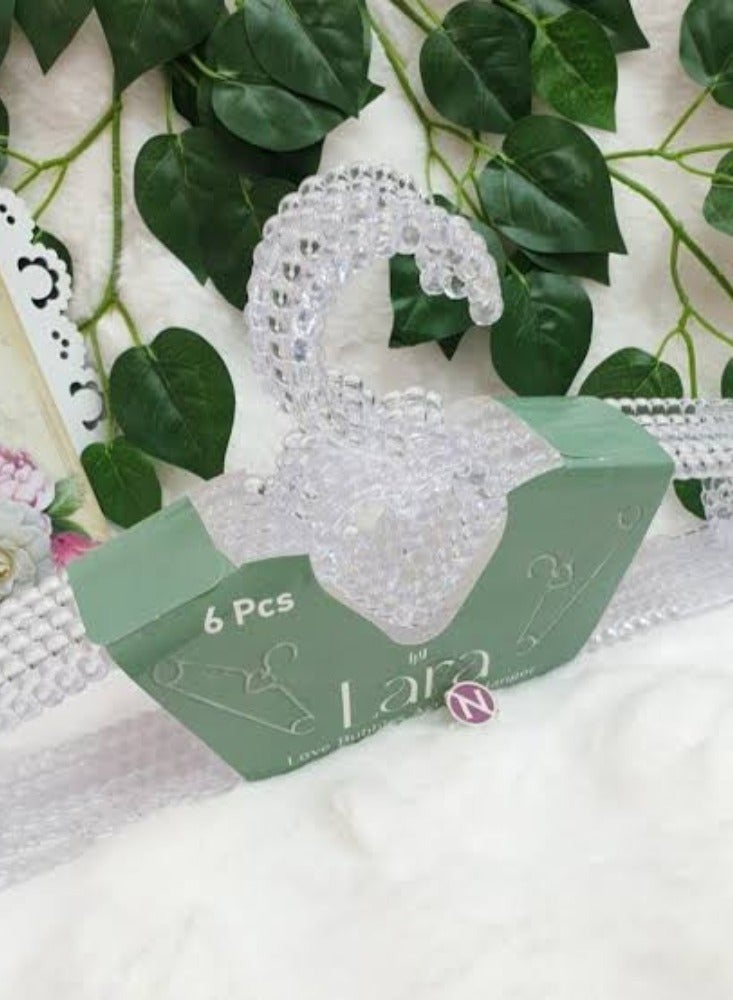 لارا 6 قطع علاقة ملابس لولي باللون الابيض والماسي - Image 3