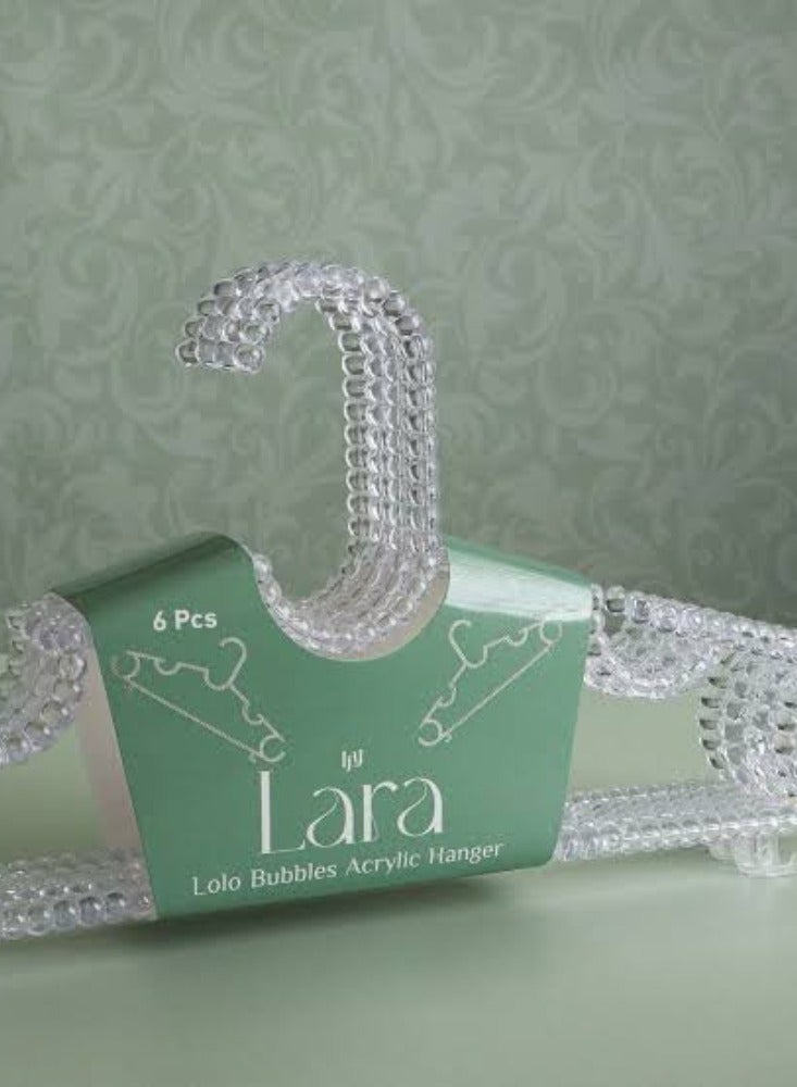 لارا 6 قطع علاقة ملابس لولي باللون الابيض والماسي - Image 4