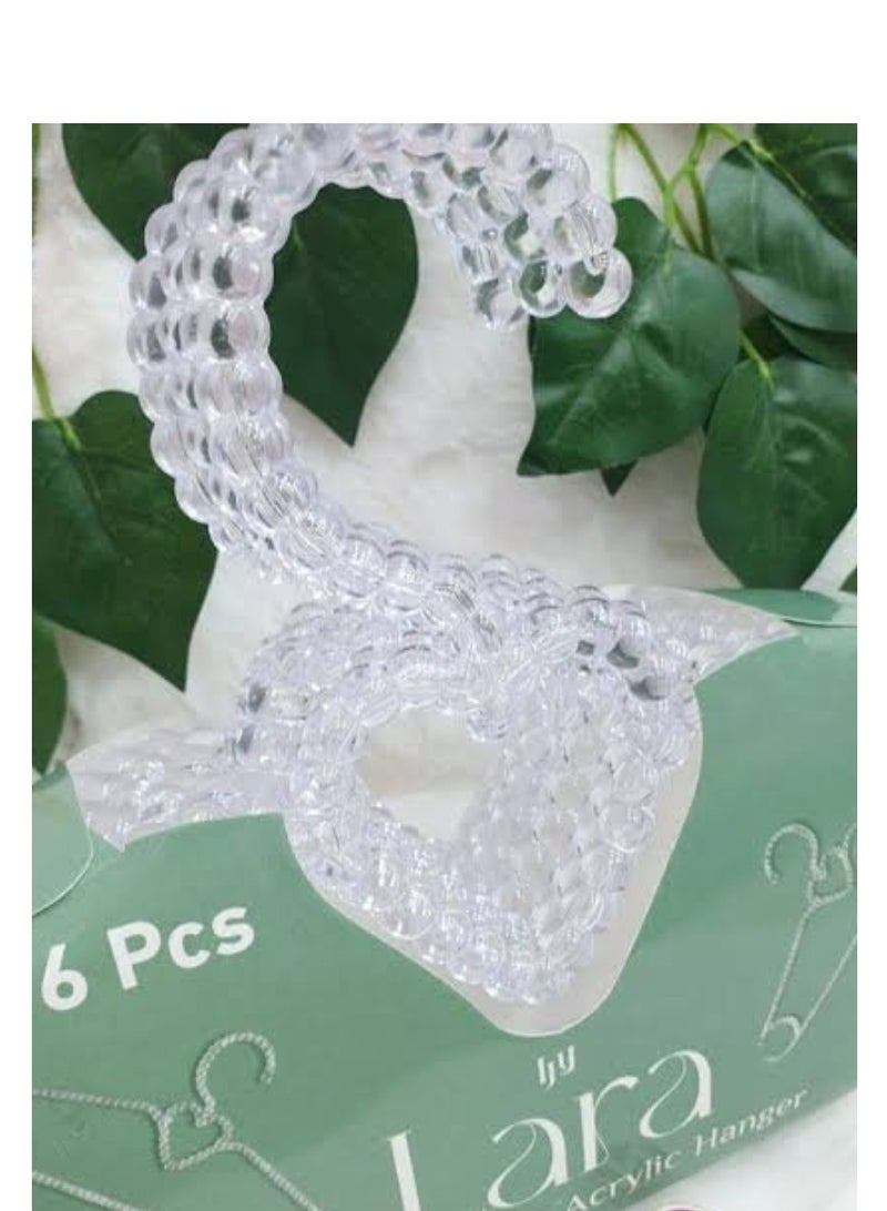 لارا 6 قطع علاقة ملابس لولي باللون الابيض والماسي - Image 5