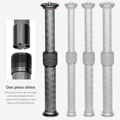 Leofoto Center Column, Add-On Tripod Extension, Carbon Fiber, Adjustable 2 Sections, Convertible Screw Stud, 3/8" Mounting Thread, 4 (DC-322C) - Image 3