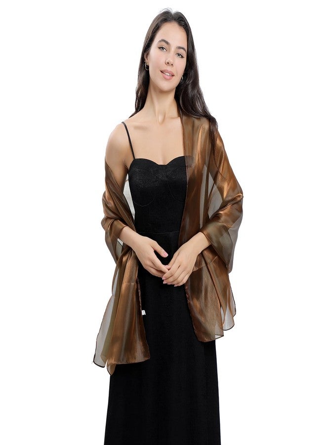Ladiery Silky Shawls and Wraps for Evening Dresses: Women Sheer Soft Bridesmaid Wedding Formal Party Organza Shawl - Image 4