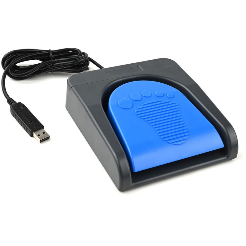 Foot switch pedal switch custom shortcut key multimedia game handle foot switch with line 2 meters gray - Image 1