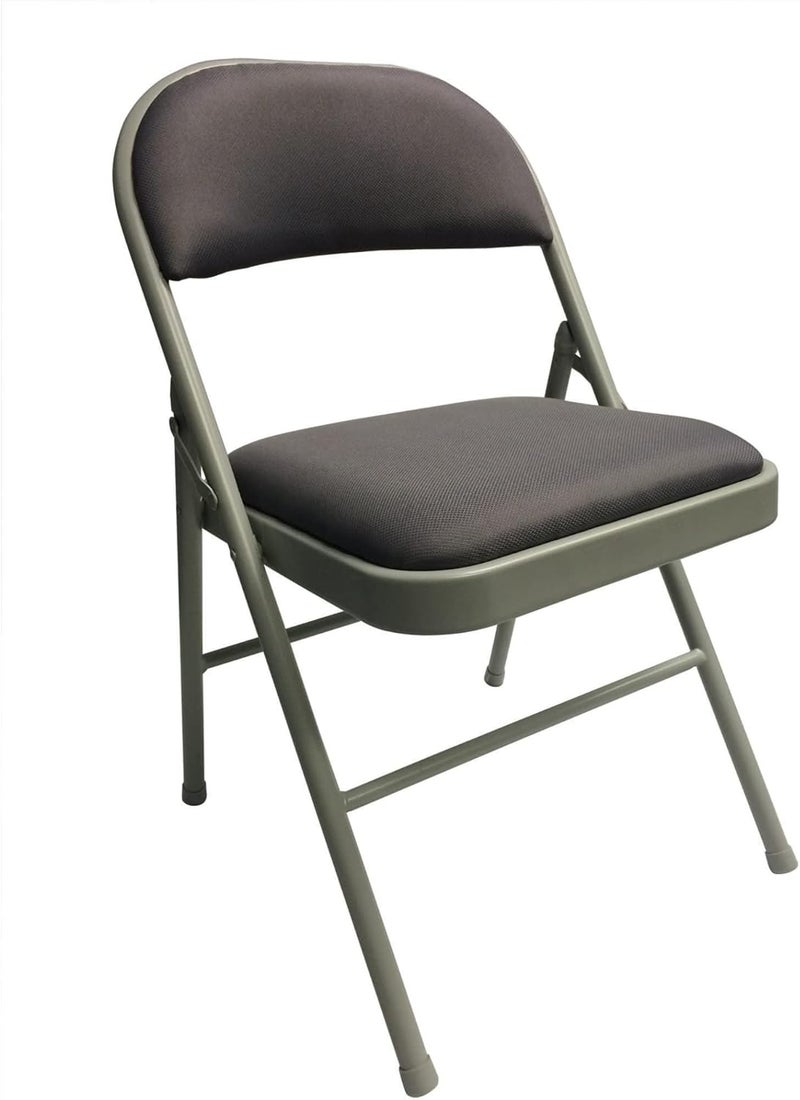 Realspace Upholstered Padded Folding Chair Gray - Image 4