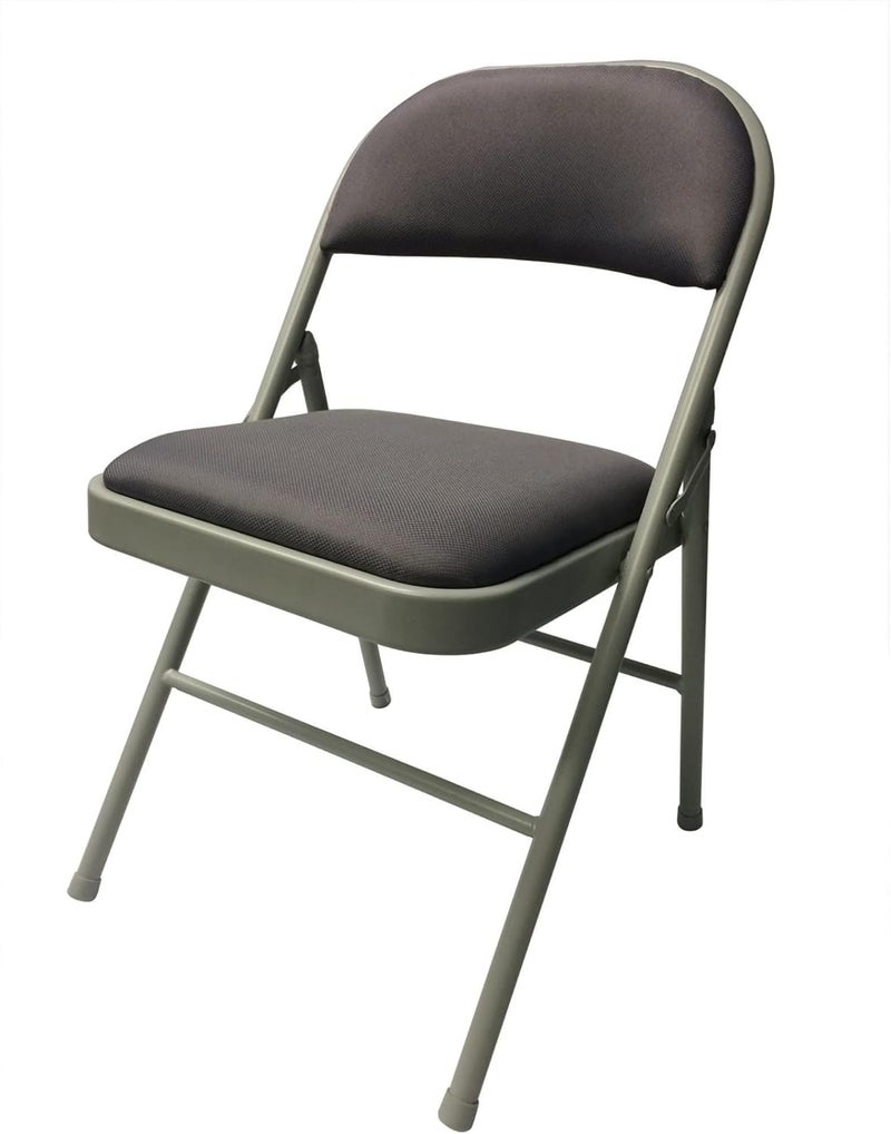 Realspace Upholstered Padded Folding Chair Gray - Image 5
