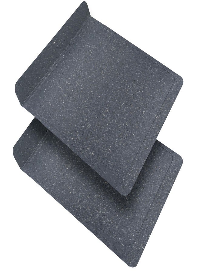 casaWare 2pc Large Flat Baking Cookie Sheet, 12.5 x 14-inch with a 1.5-inch Handle, Ceramic Non-Stick Coating (Silver Granite) - Image 3