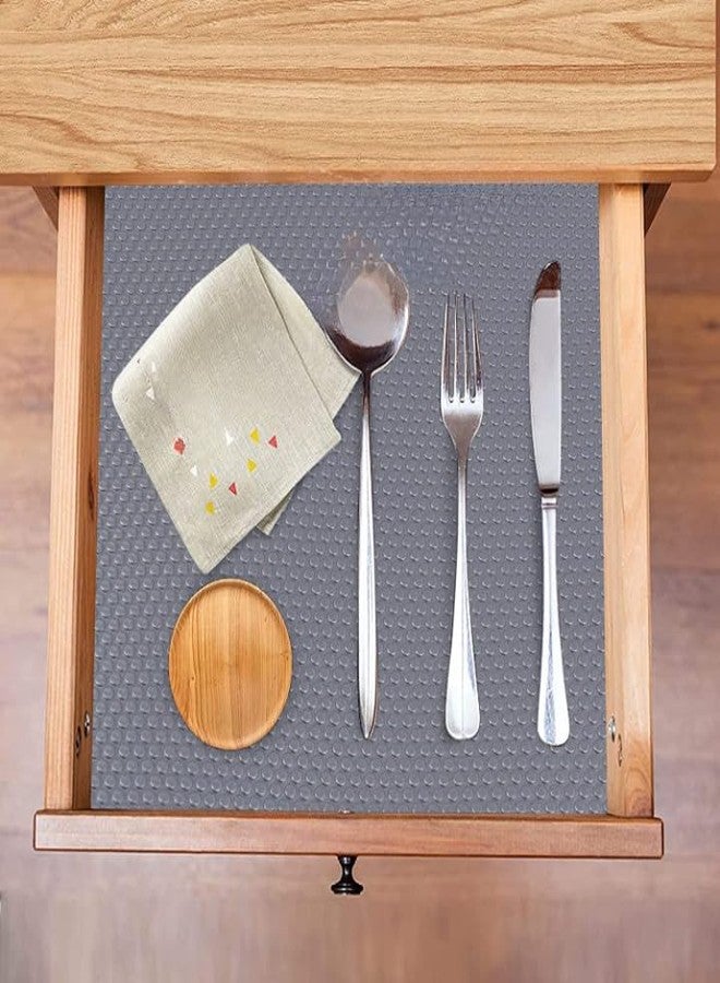Mopak Decor موباك ديكور متعدد الأغراض بنقاط إيفا، مقاس 45 سم × 500 سم، فائق القوة ومضاد للانزلاق، مناسب للحمامات والمطابخ وخزائن الأدراج والأرفف، كما يمكن استخدامه كبطانة للثلاجة أو الطاولة (إيفا رمادي بنقاط). - Image 5