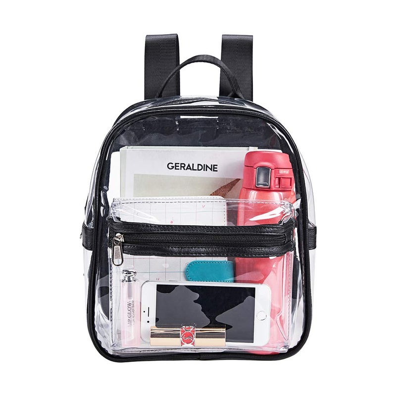 Clearworld Mini Clear Backpack,Stadium Approved Clear Bag with Front Accessory Pocket, Heavy Duty See Through Backpack for Festivals, Concerts,Sporting Events - Image 2