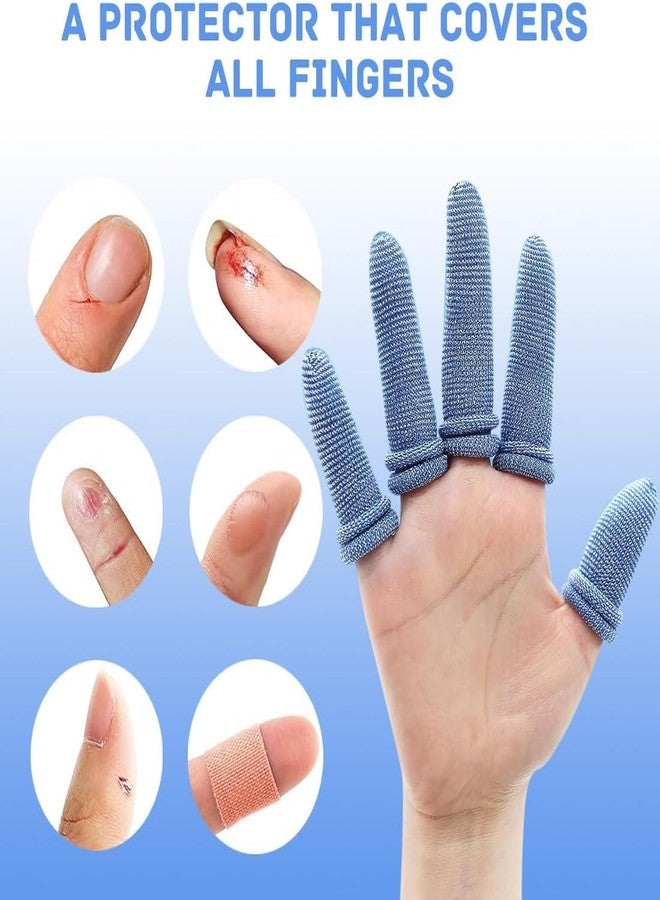 سكويشي ١٠ قطع من ضمادات الأصابع، أغطية الأصابع، مناسبة للمشاريع اليدوية، وأعمال البناء، والبستنة، والطبخ، والنحت، باللون الأزرق - Image 5