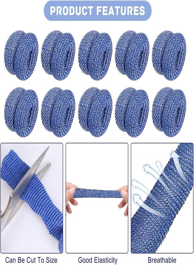 سكويشي ١٠ قطع من ضمادات الأصابع، أغطية الأصابع، مناسبة للمشاريع اليدوية، وأعمال البناء، والبستنة، والطبخ، والنحت، باللون الأزرق - Image 3