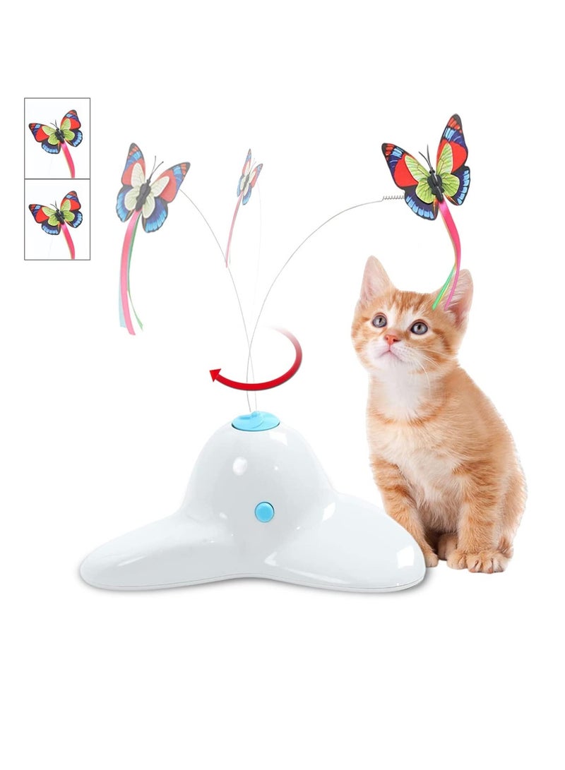 Cats Toys, Cat Toys Interactive for Indoor Cats Adult Kitten, Electric Kitten Toys, Automatic Rotating Butterfly Cat Toy for Chasing, Interactive Kitten Toys Gifts - Image 1