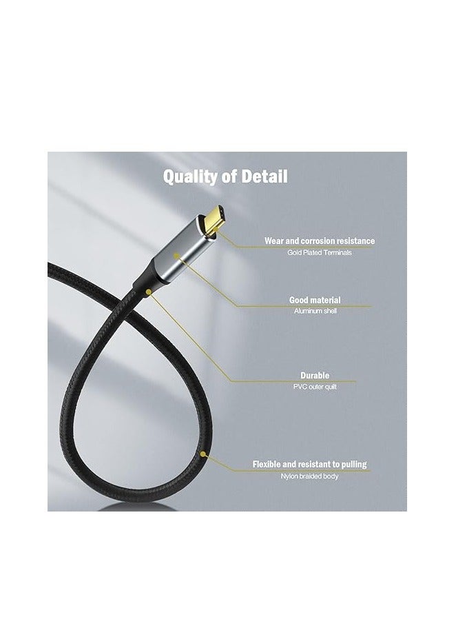 SAISN USB C to USB C Extension Cable, USB C Male to Female Extender Cord Nylon Braided Type-C 3.1 Gen2 10Gbps Support 100W PD Fast Charging Type-C3.1 Data Wire for Laptop Tablet Mobile Phone, 6 Feet - Image 2