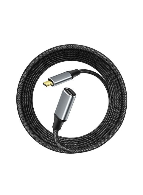 SAISN USB C to USB C Extension Cable, USB C Male to Female Extender Cord Nylon Braided Type-C 3.1 Gen2 10Gbps Support 100W PD Fast Charging Type-C3.1 Data Wire for Laptop Tablet Mobile Phone, 6 Feet