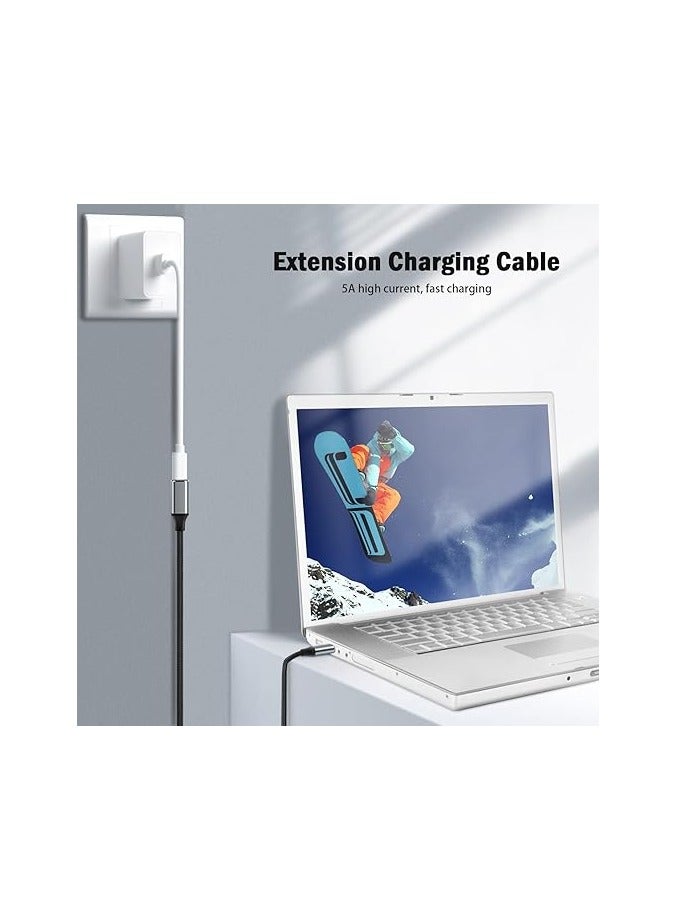 SAISN USB C to USB C Extension Cable, USB C Male to Female Extender Cord Nylon Braided Type-C 3.1 Gen2 10Gbps Support 100W PD Fast Charging Type-C3.1 Data Wire for Laptop Tablet Mobile Phone, 6 Feet - Image 4