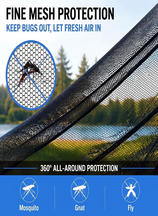 Wowangce Pop up Mosquito Tent for Camping, 86.6 x 41 x 35 Inch Bug Net Tent with Instant Automatic Setup, Lightweight Portable Screen Net Fits Most Camping Cot for Outdoor Hiking Travel(Blue) - Image 5