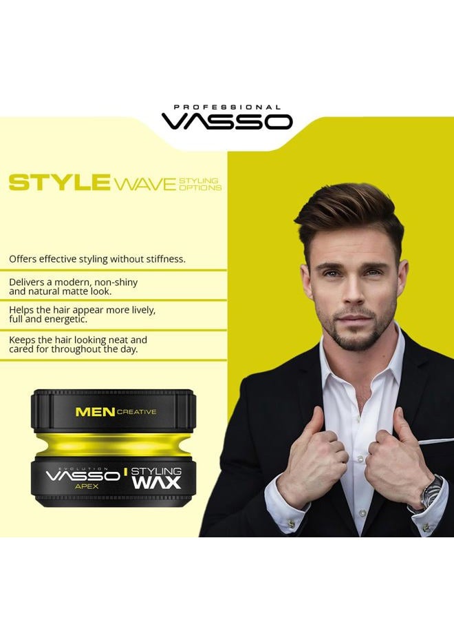 Vasso Pro-Matte Apex Hair Styling Matte Texture Paste, Yellow, 1 Count - Image 3