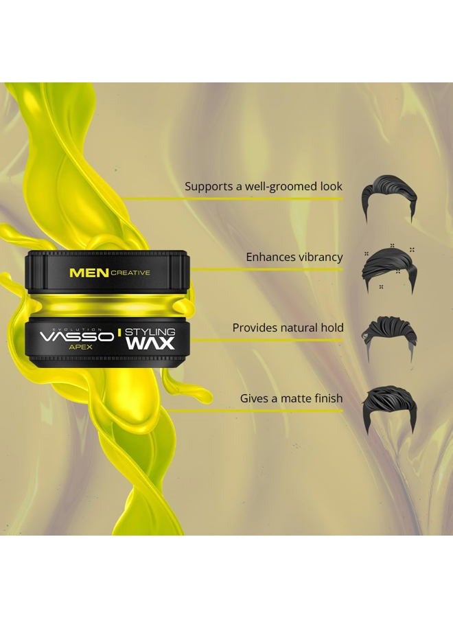 Vasso Pro-Matte Apex Hair Styling Matte Texture Paste, Yellow, 1 Count - Image 4