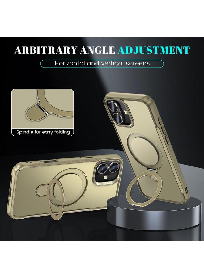 اس-توب جراب لهاتف iPhone 16 Plus مزود بحامل مغناطيسي وملمس جلدي جراب هاتف MagSafe - Image 3