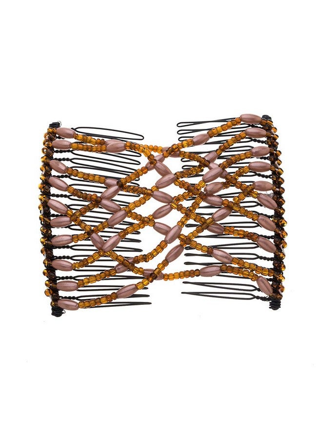 Lovef Women Magic Hair Comb Bead Stretchy Hair Combs Double Slide Metal Multifunctional Comb Clip Hairpins For Women4Pcs - Image 5