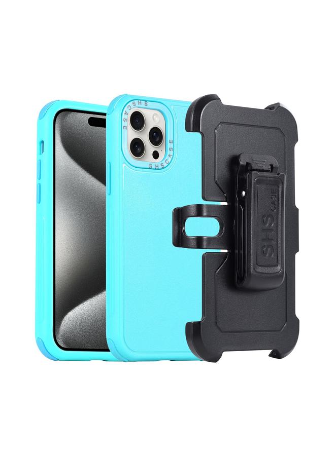 اس-توب جراب لهاتف iPhone 15 Pro 3 في 1 PC + جراب هاتف منزلق من مادة TPU - Image 1