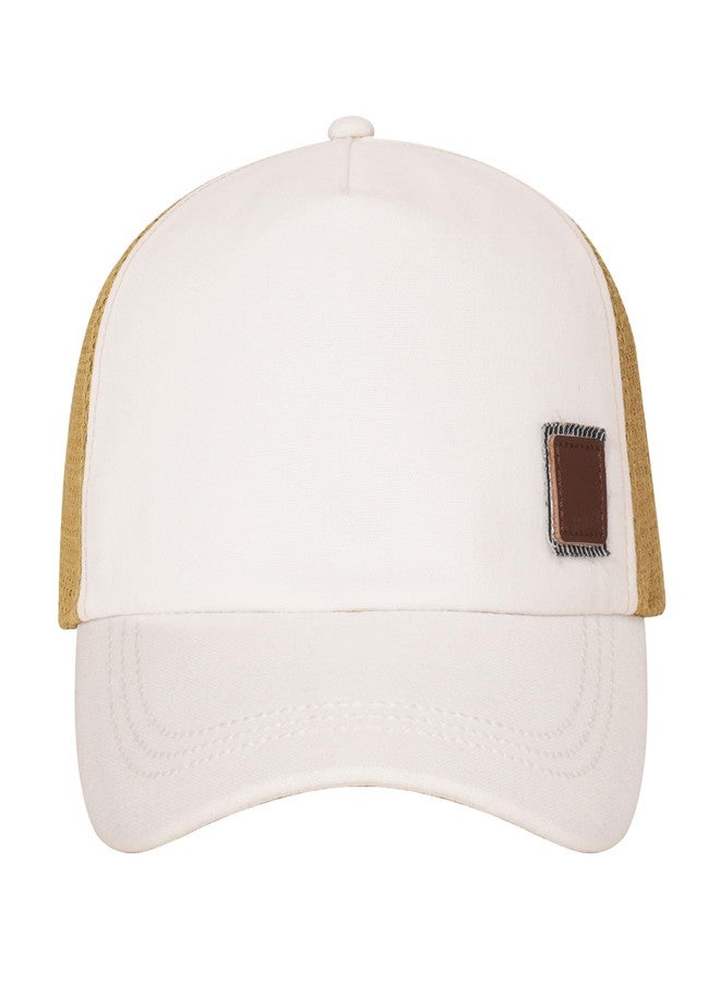 Roxy Women's Casual Trucker Hat with Leather Patch, Marshmallow 202, 1SZ - Image 2