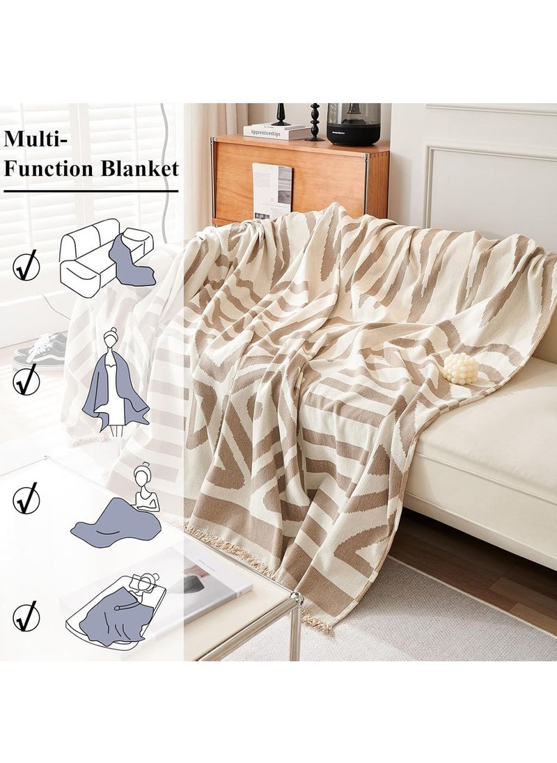 MarlaMall - Sofa Slipcover, 3 Seater Boho Sofa Cover with Tassel, Ultra Soft Modern Fashion Geometric Pattern Couch Covers for Sectional Sofa, Non-Slip Washable Soft Throw Blanket,Beige(180x300cm) - Image 1