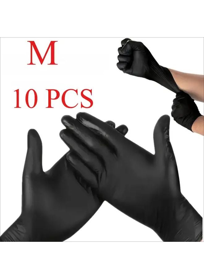 10 Pcs M Size Disposable Nitrile Gloves For Kitchen Cleaning And Pet Care - Image 1